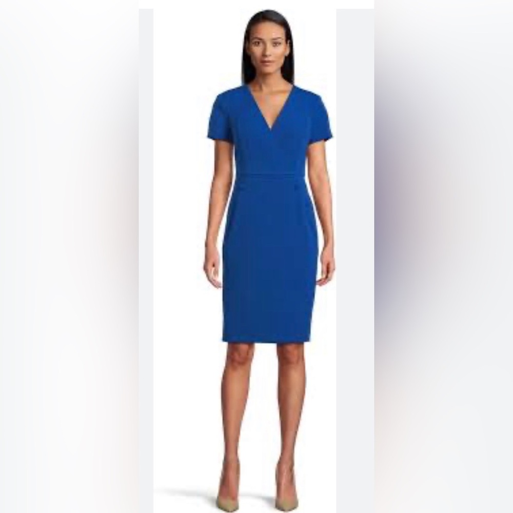 Calvin Klein Cobalt Blue Midi Sheath Dress